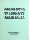 アルバン・ベルク　ピアノソナタ Op.1　　Alban Berg Sonate fur Klavier　【楽譜】