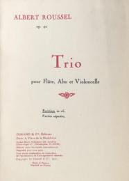 アルベール・ルーセル　三重奏曲 Op.40　　Albert Roussel　Trio　【ミニチュア・スコア】