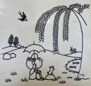 佃公一　原画　ツバメとカエル