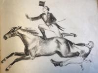 ВЕРХОМ　馬に乗って　Альбом авторских литографий （作者のリトグラフアルバム）
