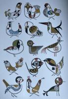 版画集「鳥の連作より」六葉組