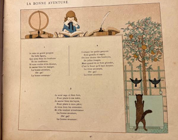 Vieilles Chansons et Rondesフランス古書児童書 フランス語版 Vieilles chansons et rondes pour les petits enfants