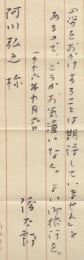 谷川俊太郎　阿川弘之あて　書簡