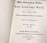 独文)絵入 ドイツ語会話辞典　Bilder-Conversations-Lexikon für das deutsche Volk. Ein Handbuch zur Verbreitung gemeinnütziger Kenntnisse und zur Unterhaltung. In 4 Bänden. Autorisierter unveränderter Nachdruck des 1. bebilderten Conversations-Lexikons von 1837 bis 1841.