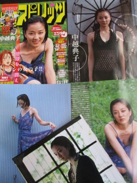 切り抜き】中越典子28ページ 雑誌 グラビア 女優 タレント / 古本