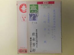秋永芳郎葉書（三友社・北村卓三宛）　計2枚