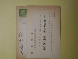 奥野健男葉書（三友社・北村卓三宛）　計2枚