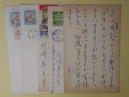 川崎寿美男（夕刊フクニチ新聞社）葉書（三友社・北村卓三宛）　計5枚