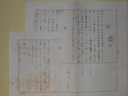 山村順草稿（無題・400字詰×2枚完）＋書簡（吉川（則比古）宛）