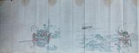 木版画　折帖仕立て　12枚分　平家物語？