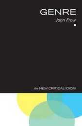 Genre (The New Critical Idiom)