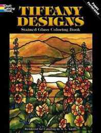 Tiffany Designs Stained Glass Coloring Book (Dover Design Coloring Books)