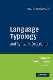 Language Typology and Syntactic Description (Language Typology & Syntactic Description)