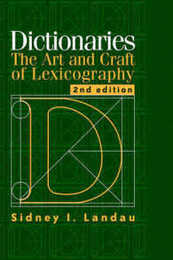 Dictionaries: Art Lexicography 2ed: The Art and Craft of Lexicography