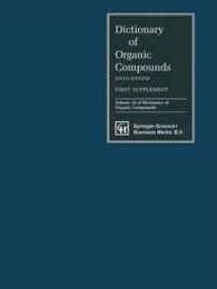 Dictionary of Organic Compounds Sixth Edition Supplement 1 (DICTIONARY OF ORGANIC COMPOUNDS SUPPLEMENT)