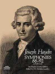 Haydn: Joseph Haydn: Symphonies 88-92 in Full Score/the Haydn Society Edition