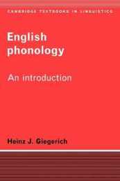 English Phonology 1ed: An Introduction (Cambridge Textbooks in Linguistics)