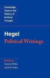 Hegel: Political Writings (Cambridge Texts in the History of Political Thought)