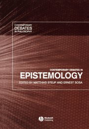 Contemporary Debates in Epistemology (Contemporary Debates in Philosophy)