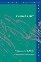 Typography: Mimesis Philosophy Politics (Meridian: Crossing Aesthetics)