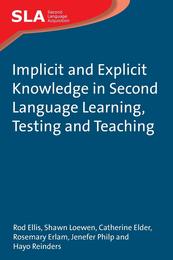 Implicit and Explicit Knowledge in Second Language Learning Testing and Teaching (Second Language Acquisition)