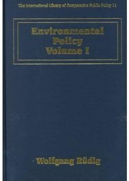 Environmental Policy (The International Library of Comparative Public Policy 11) :2 Volume Set