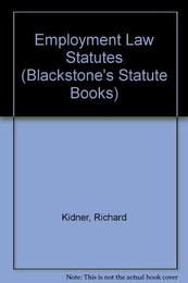 Employment Law Statutes (Blackstone's Statute Books)