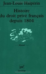 Histoire du droit prive francais depuis 1804