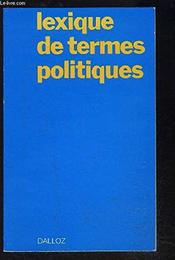 Lexique de termes politiques