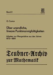 Ueber unendliche lineare Punktmannigfaltigkeiten (Teubner-Archiv zur Mathematik 2)