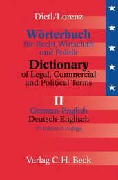 Worterbuch Fur Recht Wirtschaft Und Politik Band 2 D/E