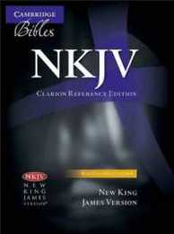 NKJV Clarion Reference Bible Black Calf Split Leather NK484:X
