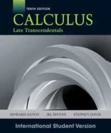 Calculus Late Transcendentals International Student Version