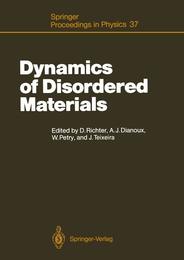 Dynamics of Disordered Materials: Proceedings of the Ill Workshop Grenoble France September 26-28 1988