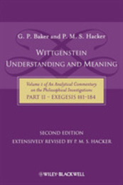 Wittgenstein Understanding and Meaning 2nd edition