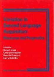 Variation in Second Language Acquisition: Discourse and Pragmatics (001) (Multilingual Matters 49-50)