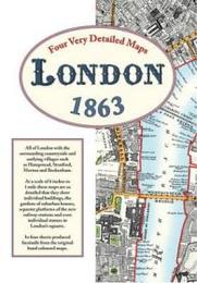 Four Very Detailed London Maps 1863: All of London and Outlying Villages Such As Hampstead Stratford Merton and Beckenham Slipcase