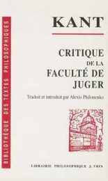 Critique De La Faculte De Juger (Bibliotheque Des Textes Philosophiques)