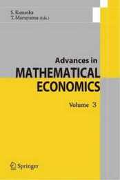 Advances in Mathematical Economics 3 (Advances in Mathematical Economics 3)