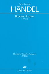 Brockes-Passion HWV 48 Klavierauszug