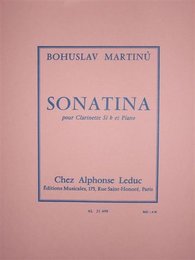Alphonse Leduc ウィットナー マルティヌー : ソナチネ (クラリネット、ピアノ) ルデュック出版