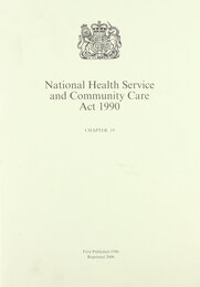 Chapter 19 (National Health Service and Community Care Act 1990)