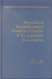 Introduction to Sobolev Spaces and Finite Element Solution of Elliptic Boundary Value Problems (Computational Mathematics and Applications)
