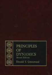 Principles of Dynamics (2nd Edition)