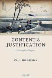 Content and Justification: Philosophical Papers