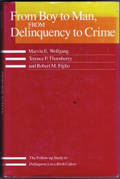 From Boy to Man from Delinquency to Crime (Studies in Crime & Justice)