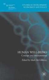 Human Well-Being: Concept and Measurement (Studies in Development Economics and Policy)