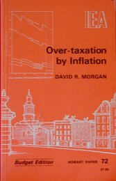 Overtaxation by Inflation: Study of the Effect of Inflation on Taxation and Government Expenditure and of Its Correction by Indexing (Hobart Papers)