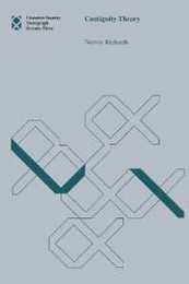 Contiguity Theory (Linguistic Inquiry Monographs)