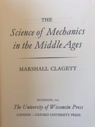 Science of Mechanics in the Middle Ages